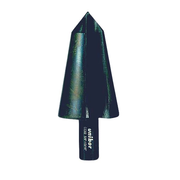 Unibor 5/16in-1.3/16in  Cone Drill, 3-Flat Shank, Bluemax Coated 02X830